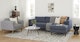 Sven Neptune Blue Right Sectional Sofa - Gallery View 2 of 13.