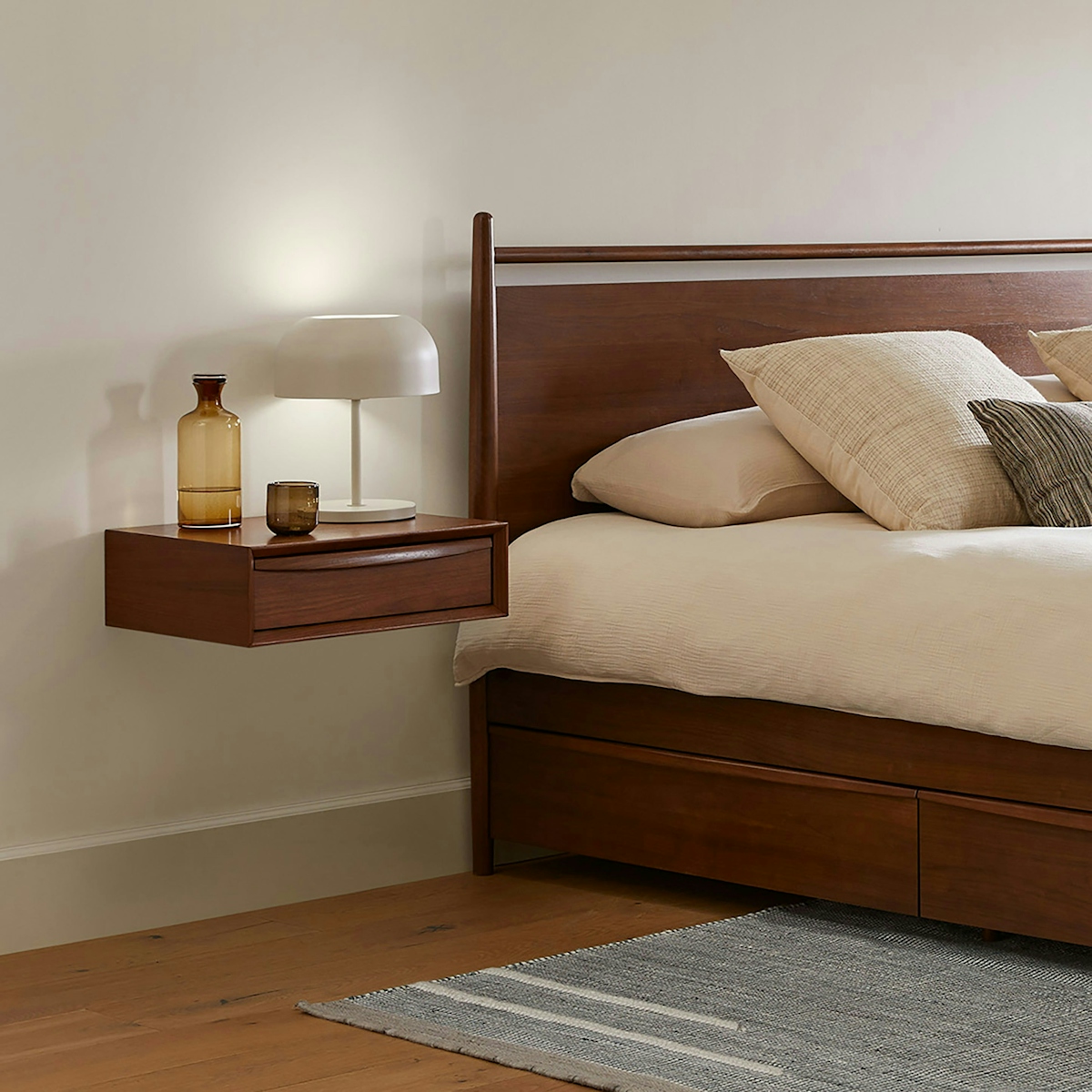 Article Lenia Floating Nightstand - Walnut