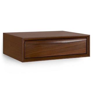 Lenia Floating Nightstand - Walnut