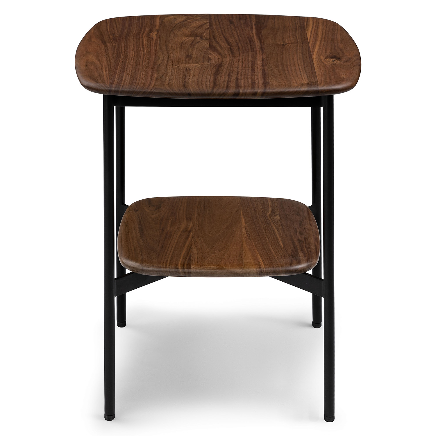 Black Powder Coated Steel & Walnut Side Table | Jeppa | Article