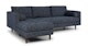Sven Neptune Blue Left Sectional Sofa - Gallery View 3 of 13.