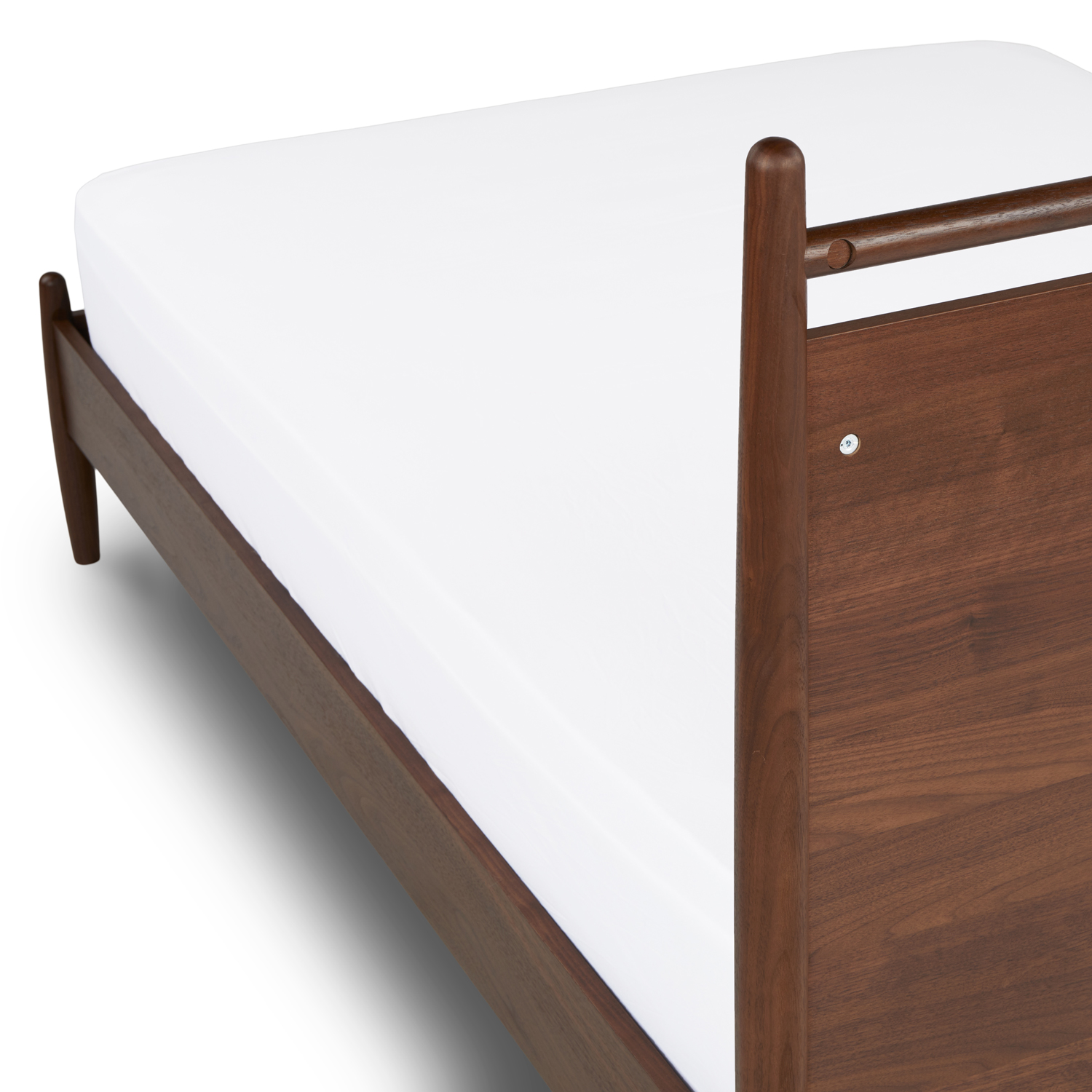 Black Walnut King-sized Wood Panel Bed | Lenia | Article