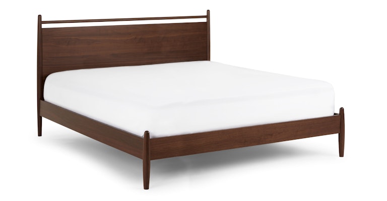 Lenia Panel Walnut King Bed - Primary View 1 of 16 (Open Fullscreen View).
