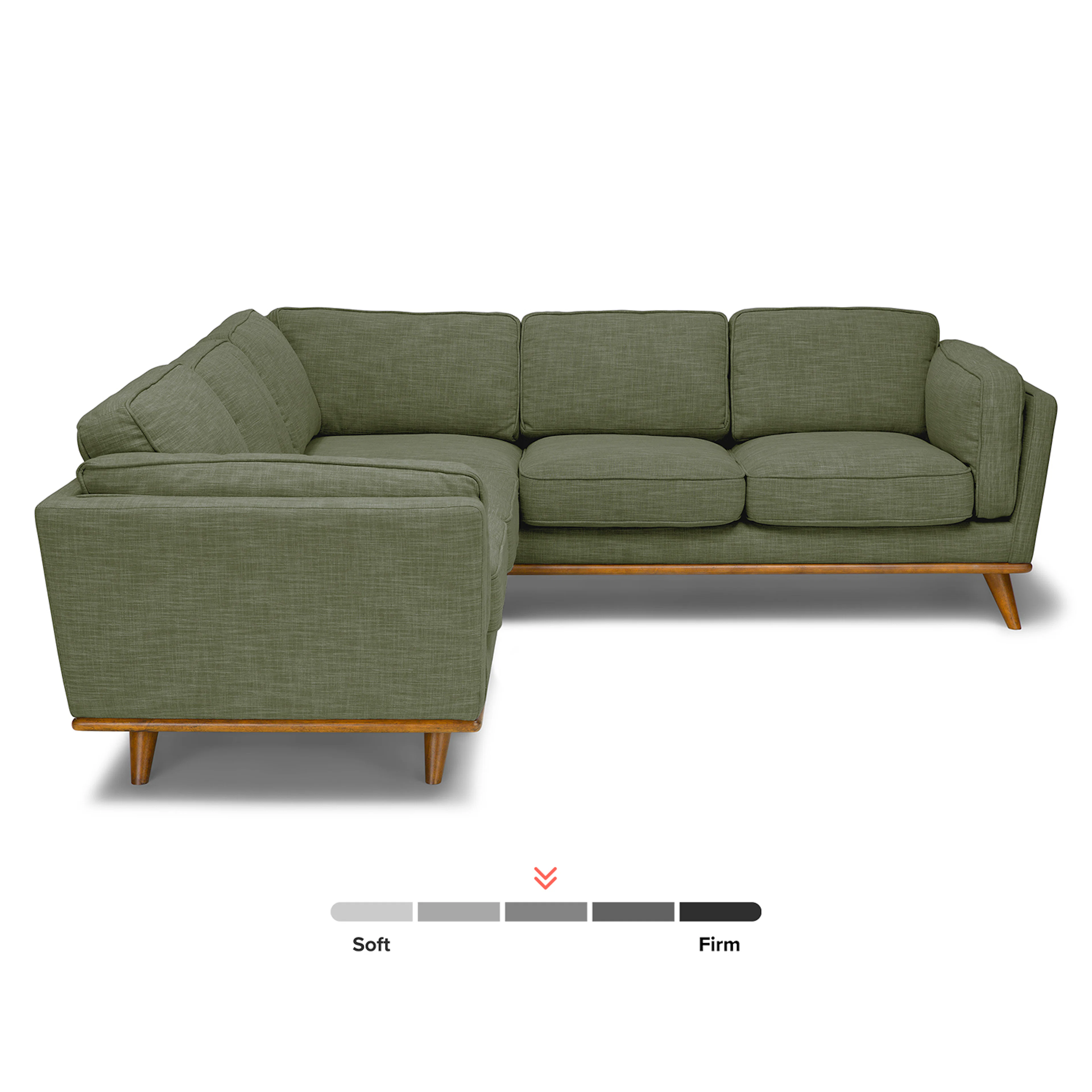 Timber 93" Corner Sectional - Olio Green