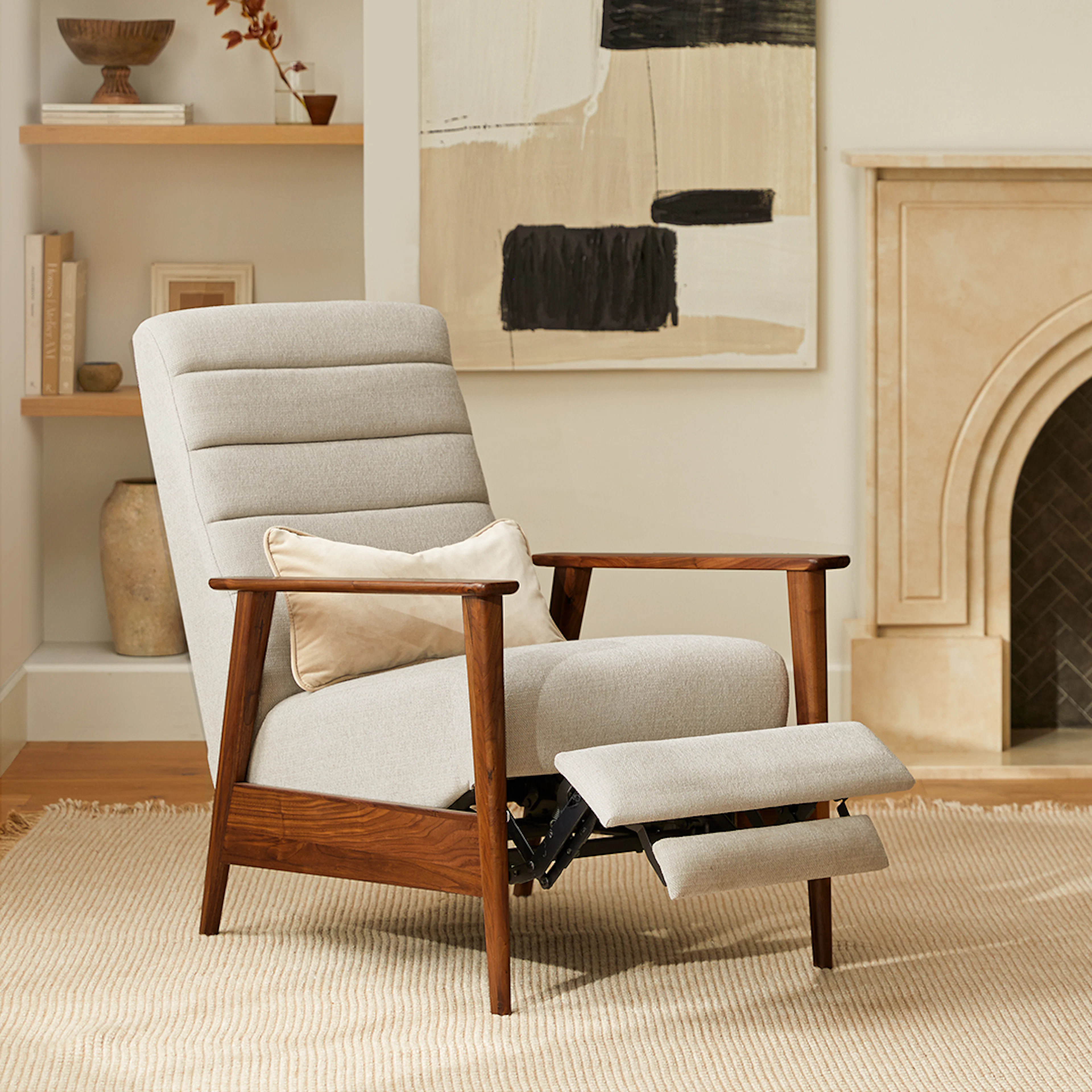 Ellow 28.5" Reclining Lounge Chair - Ashford Gray
