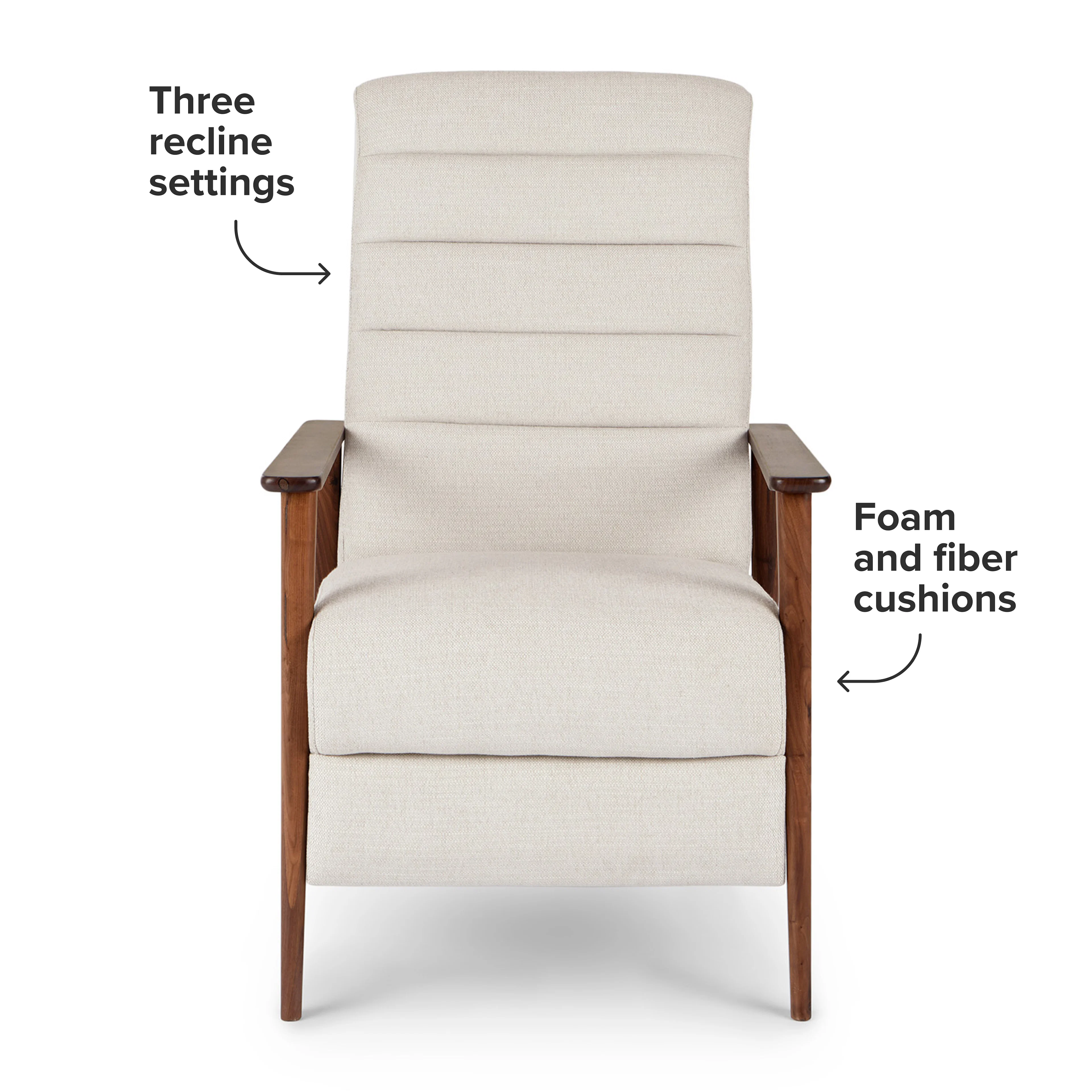 Ellow 28.5" Reclining Lounge Chair - Ashford Gray