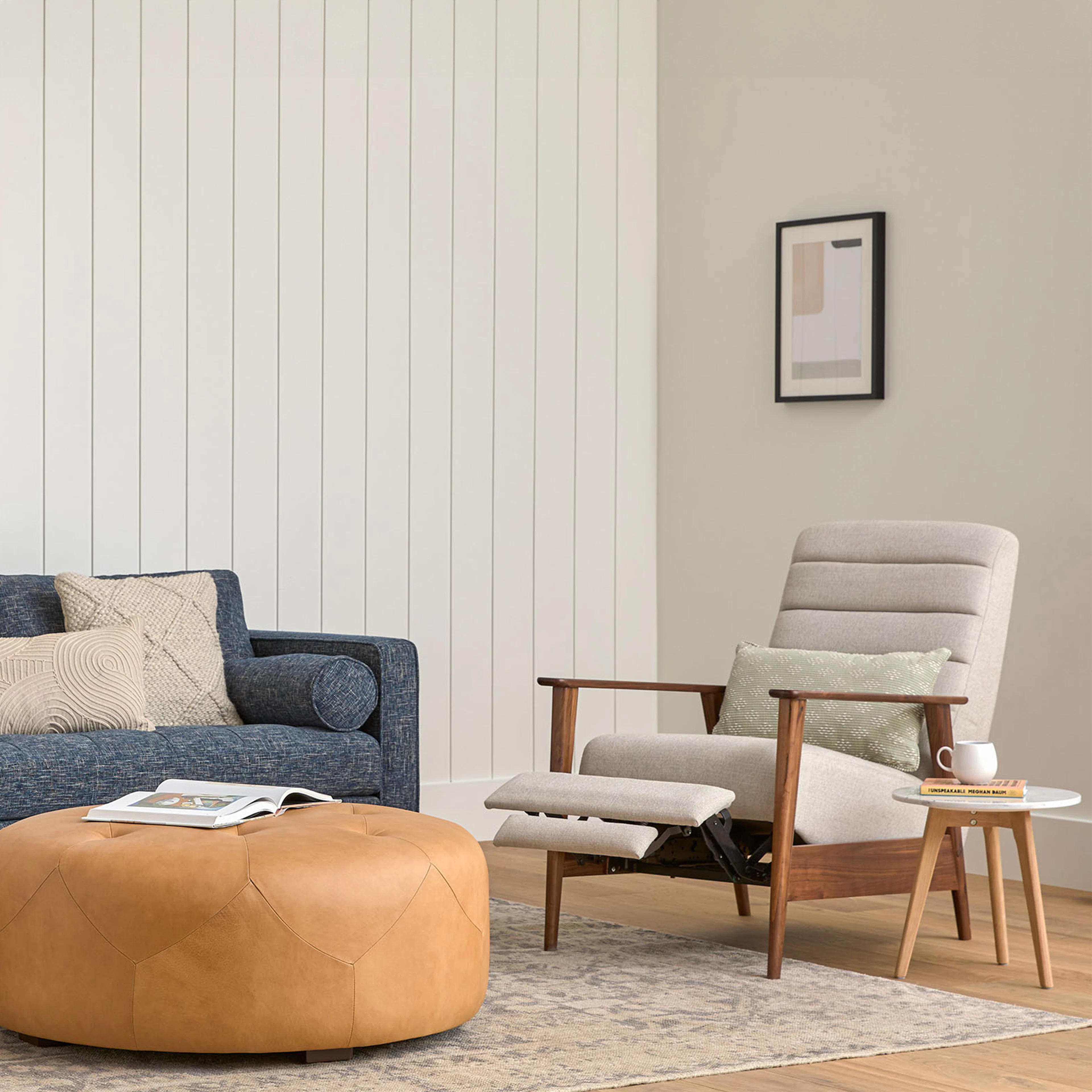 Ellow 28.5" Reclining Lounge Chair - Ashford Gray