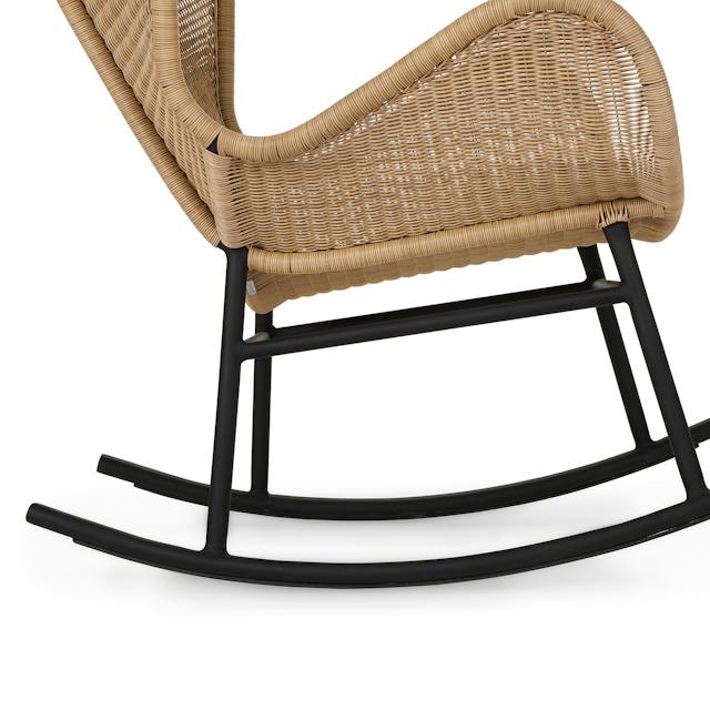 Beltaine Brown Rattan Outdoor Rocking Chair | Article