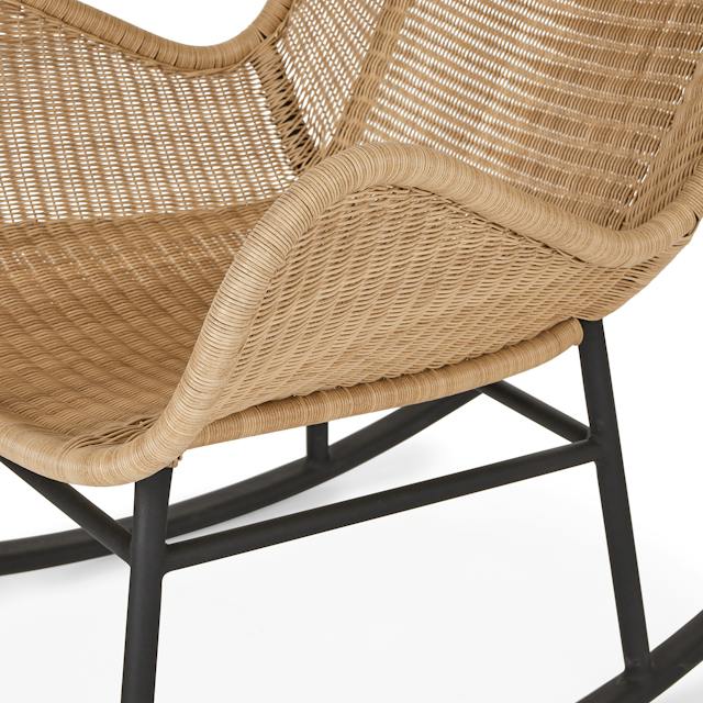 Beltaine Brown Rattan Outdoor Rocking Chair | Article