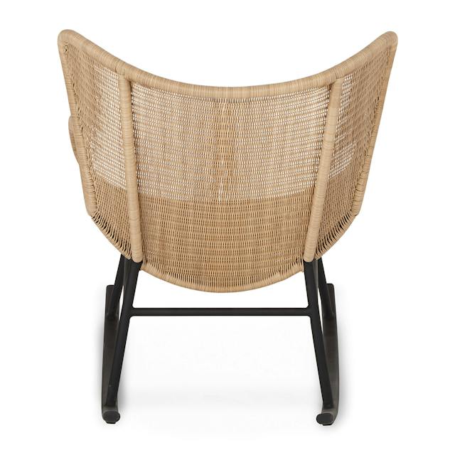 Beltaine Brown Rattan Outdoor Rocking Chair | Article