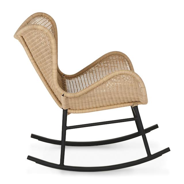 Beltaine Brown Rattan Outdoor Rocking Chair | Article