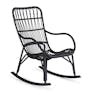 Medan 24.5" Outdoor Rocking Lounge Chair - Graphite