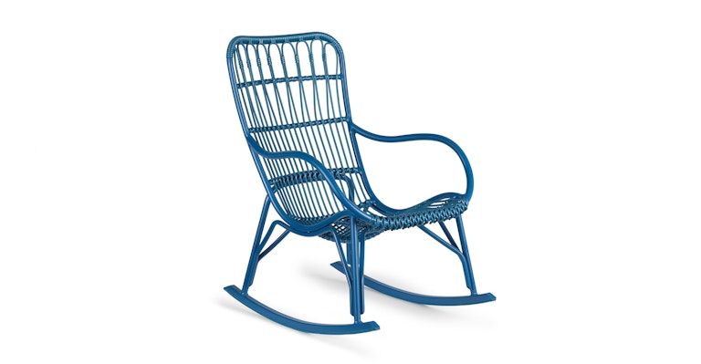 Medan Paradise Blue Rocking Chair - Primary View 1 of 12 (Open Fullscreen View).
