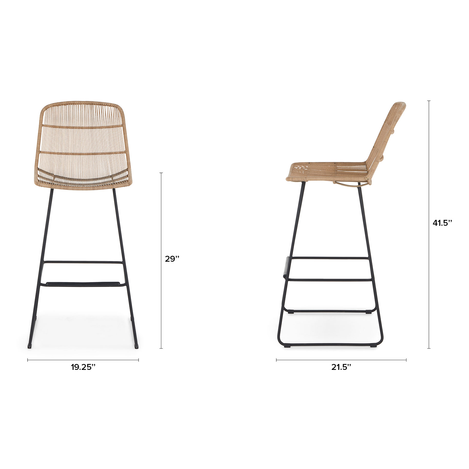 Selka Outdoor Bar Stool - Thumbnail 4