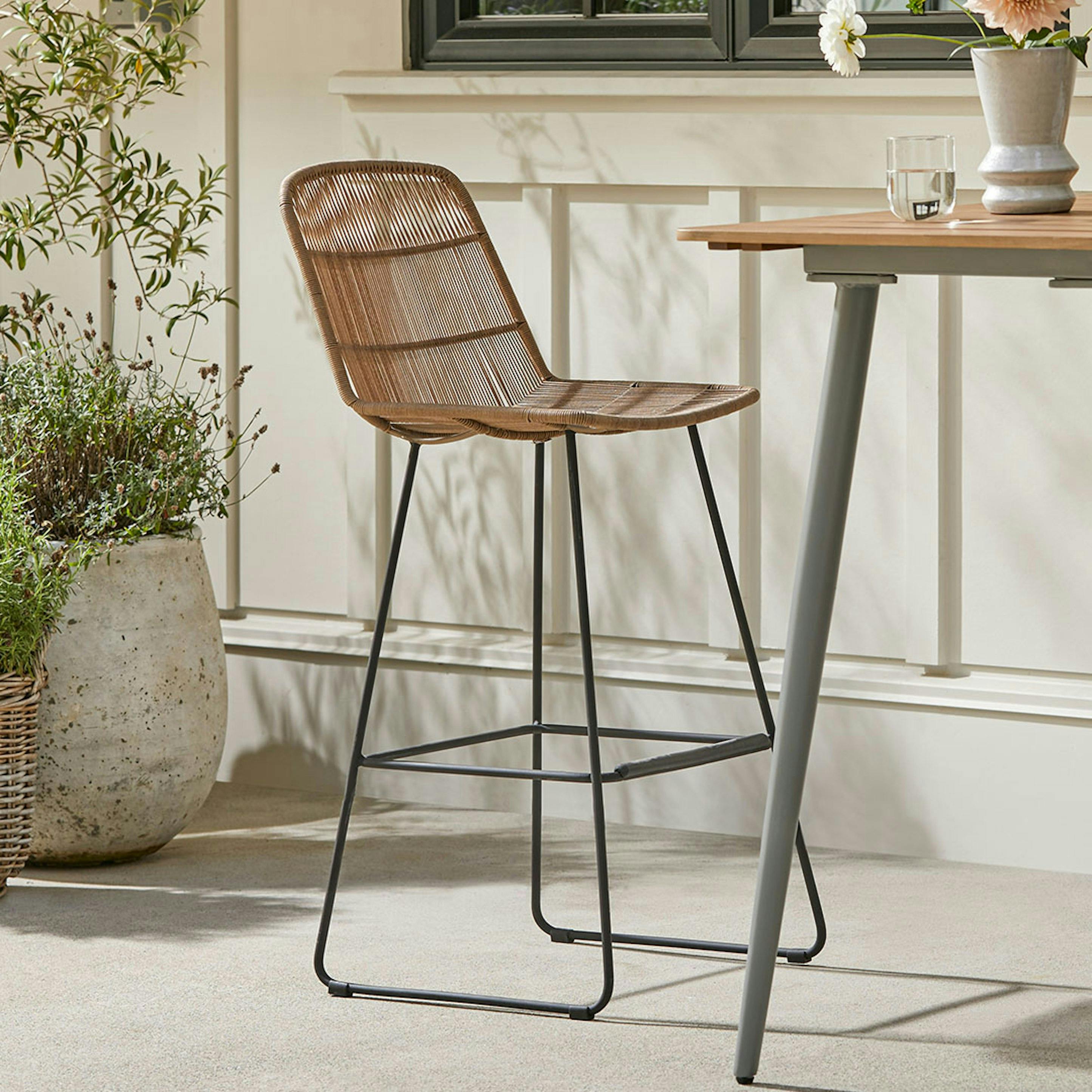 Selka Outdoor Bar Stool - Natural
