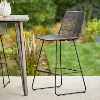 Selka Outdoor Counter Stool - Black