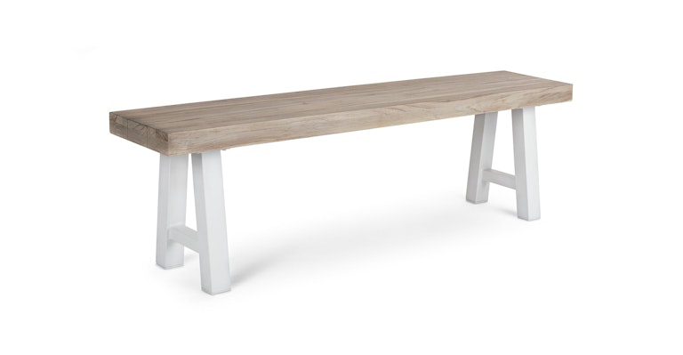 Tavola Driftwood Gray Bench - Primary View 1 of 9 (Open Fullscreen View).