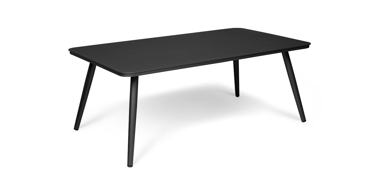 Dark Charcoal Oval Metal Coffee Table Halden Article