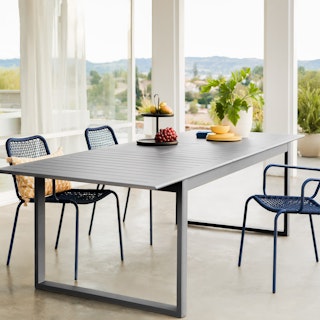 Ofer Dark Gray Table for 6, Extendable
