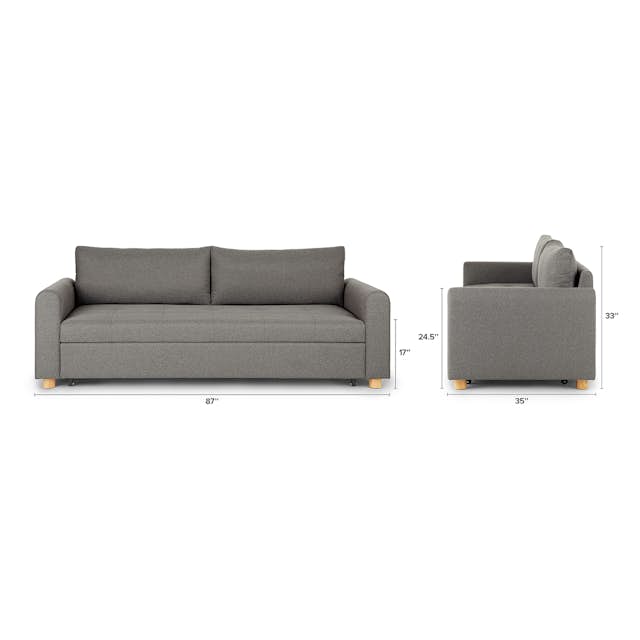 Henge Gray 2Seater Fabric Sofa Bed Nordby Article