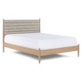 Lenia Queen Upholstered Bed - White Oak and Rain Cloud Gray