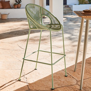 Kasiko Outdoor Bar Stool - Celadon Green