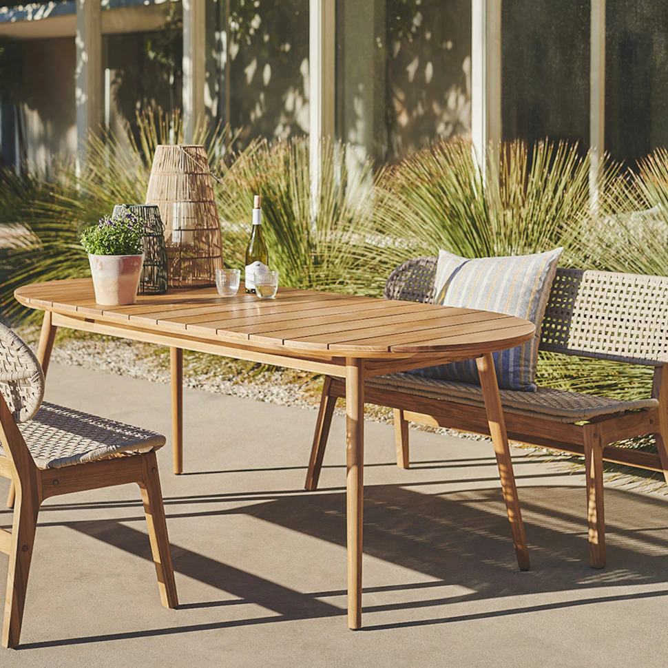 Brolla Outdoor Dining Table for 6 - Teak