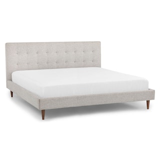 Sven King Tufted Bed - Birch Ivory