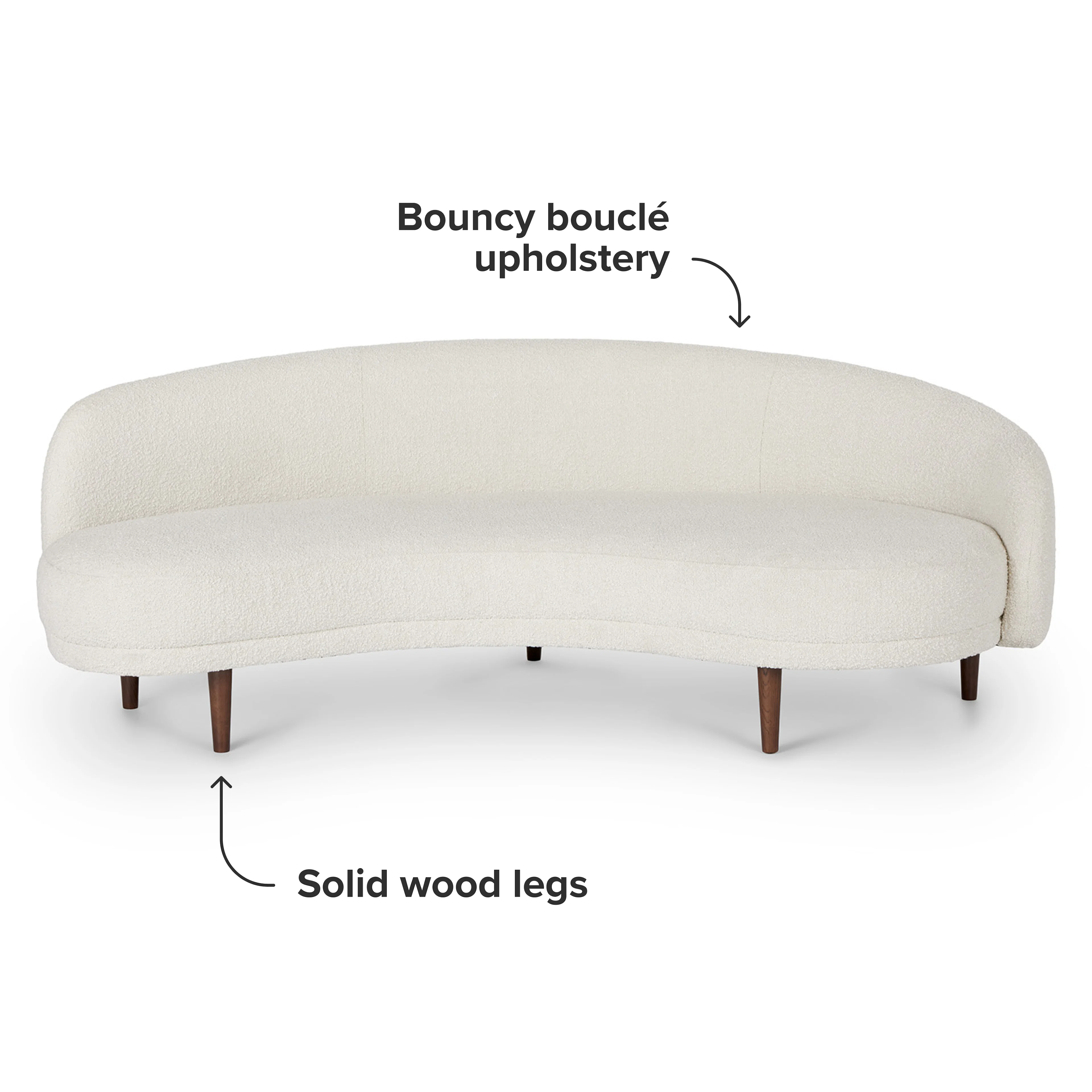 Kayra 87" Sofa - Ivory Bouclé