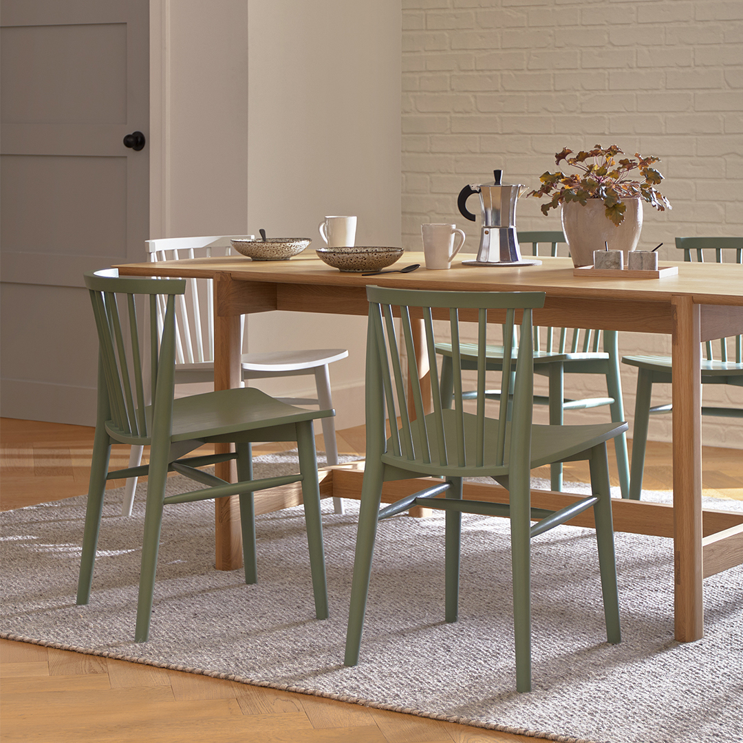 Norfolk Green Oak Dining Chair Rus Article