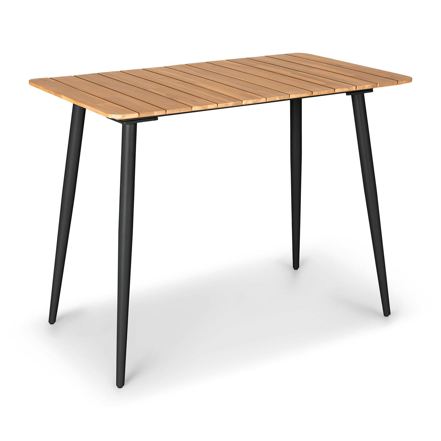 Indigo Blue Metal & Woven Polypropylene Outdoor Bar Stool | Zina
