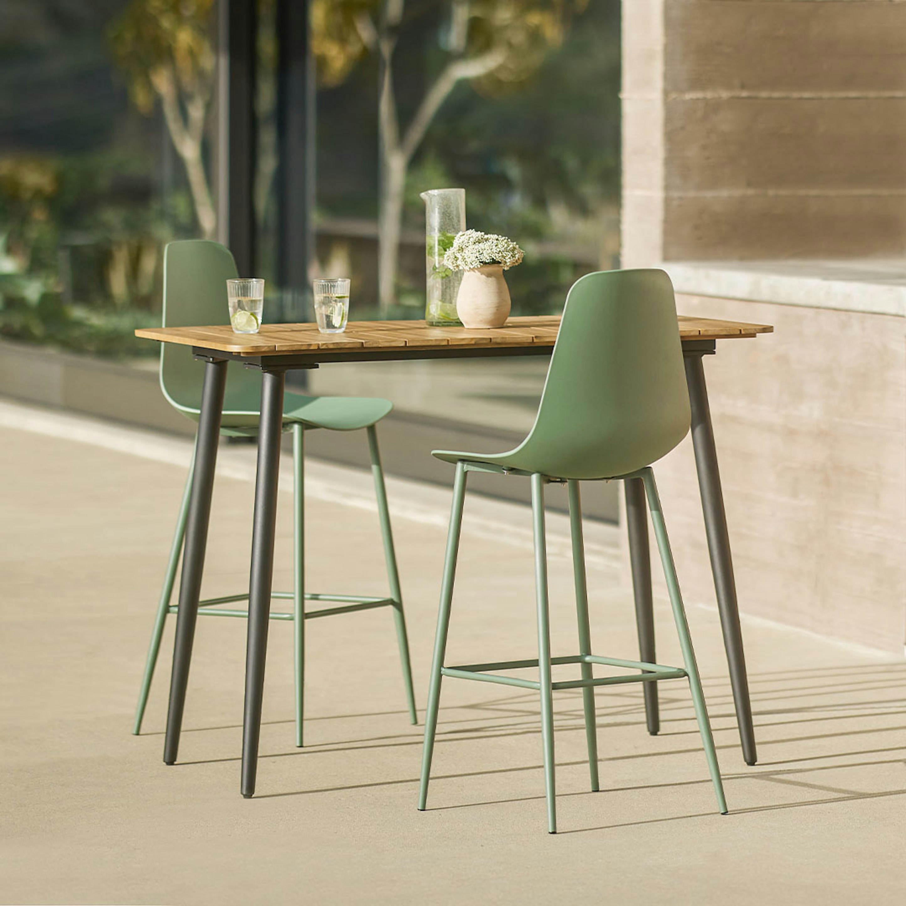Amazon.com - Giantex 3 Pieces Bar Table and Stools Set