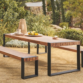 Lubek 94.5" Outdoor Dining Table - Tuscan Brown