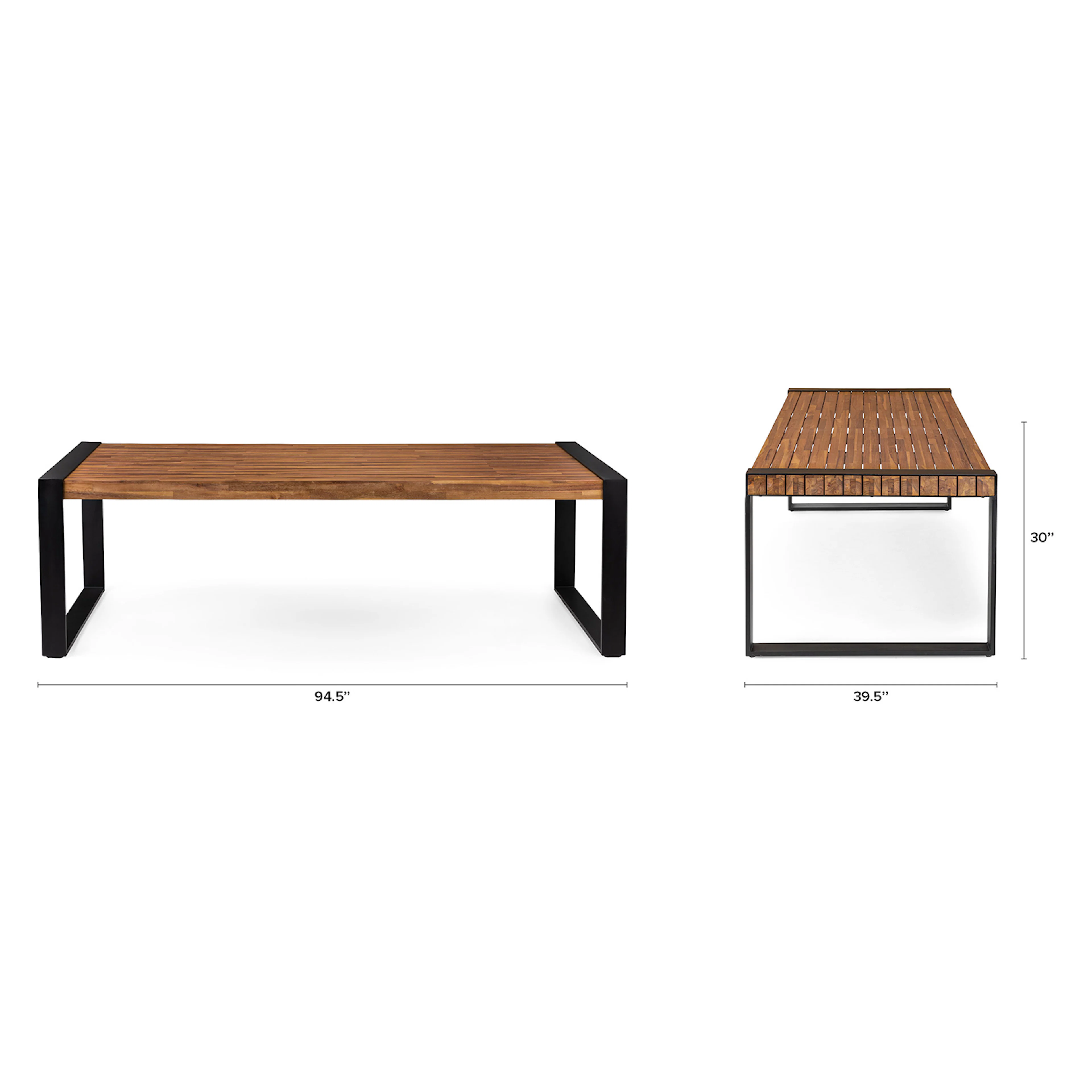 Lubek 94.5" Outdoor Dining Table - Tuscan Brown