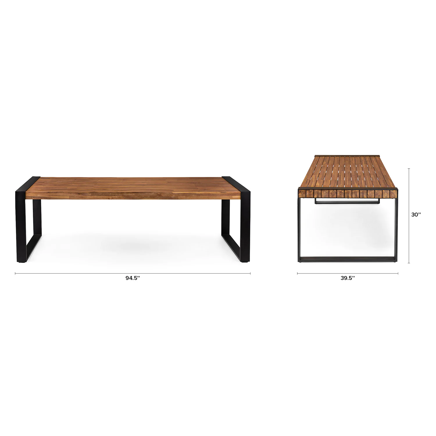 Lubek 94.5" Outdoor Dining Table - Tuscan Brown