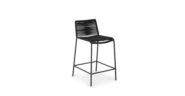 Zina Ember Black Counter Stool - Primary View 1 of 11 (Open Fullscreen View).
