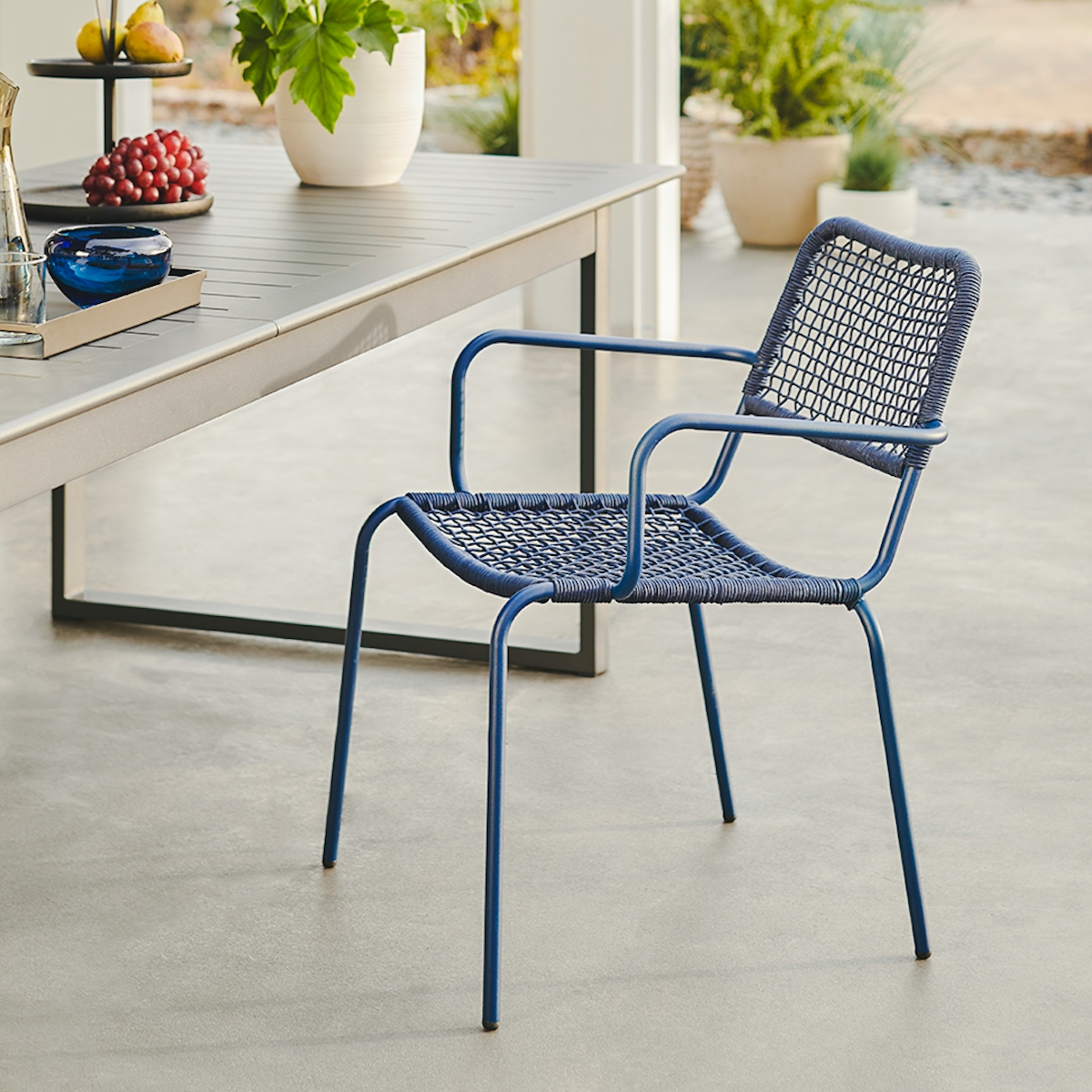 Manna Outdoor Dining Chair - Indigo Blue