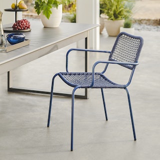 Manna Outdoor Dining Chair - Indigo Blue