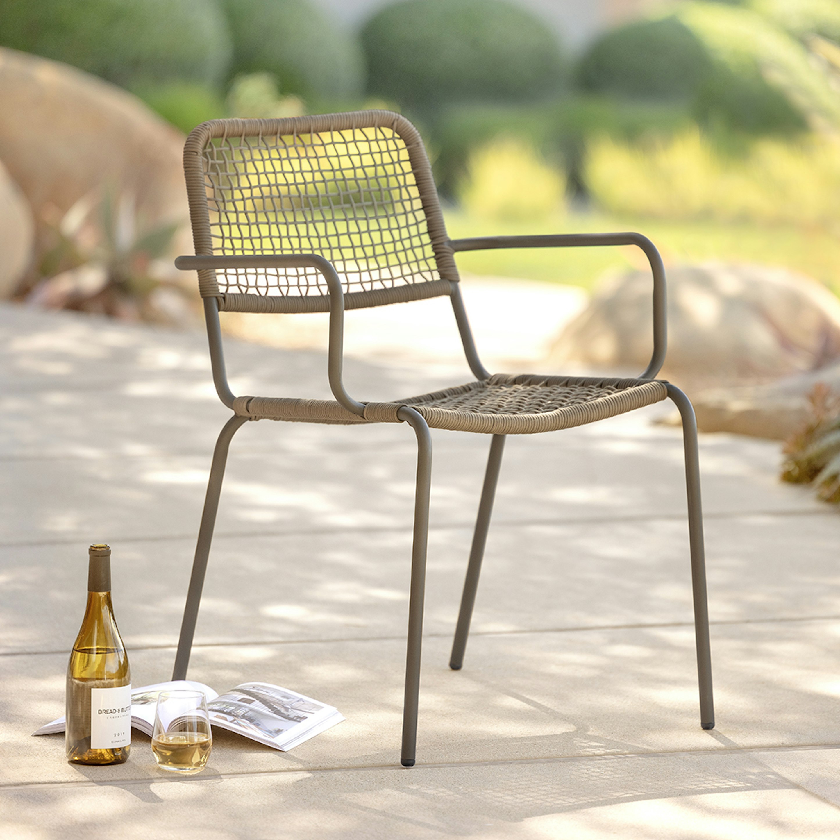 ナナオ BOSCO Dining chair Grove Green Aluminum & Woven Polypropylene Outdoor Dining