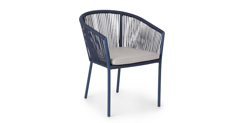 Corda Beach Sand Indigo Blue Dining Chair - Primary View 1 of 12 (Open Fullscreen View).
