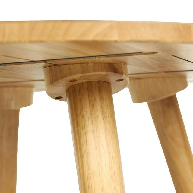 Seno Round Oak Dining Table for 3 People | Article