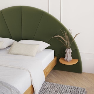 Almelo Queen Velvet Headboard - Hale Serrano Green