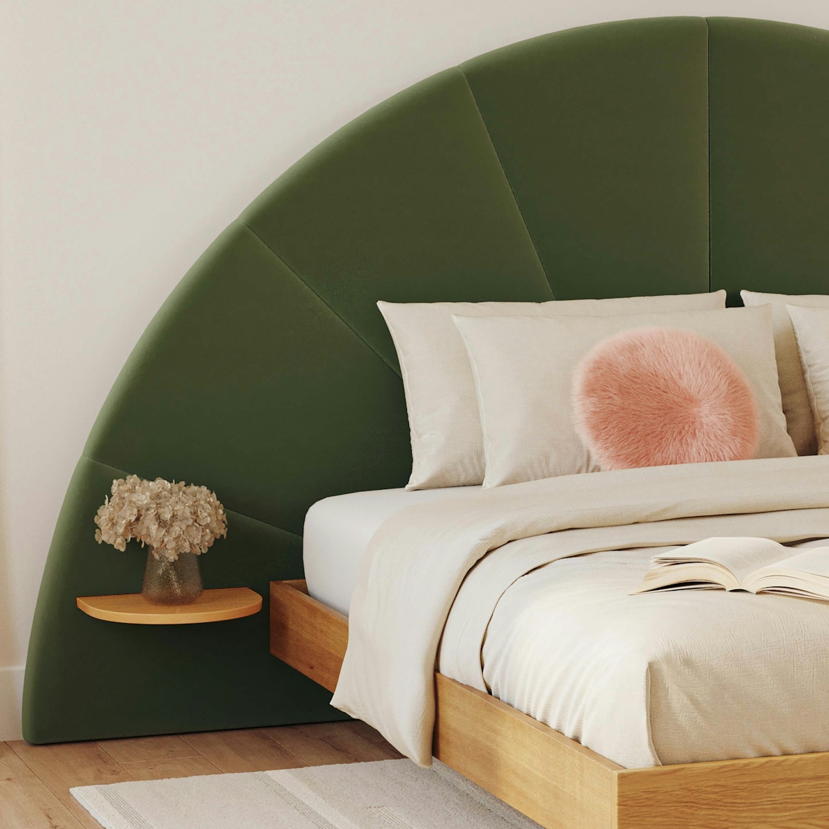 Article | Almelo King Velvet Headboard - Hale Serrano Green
