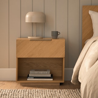 Nera 1-Drawer Nightstand - Oak