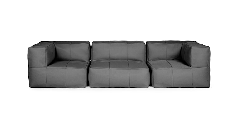 Corvos Met Black Modular Sofa - Primary View 1 of 12 (Open Fullscreen View).