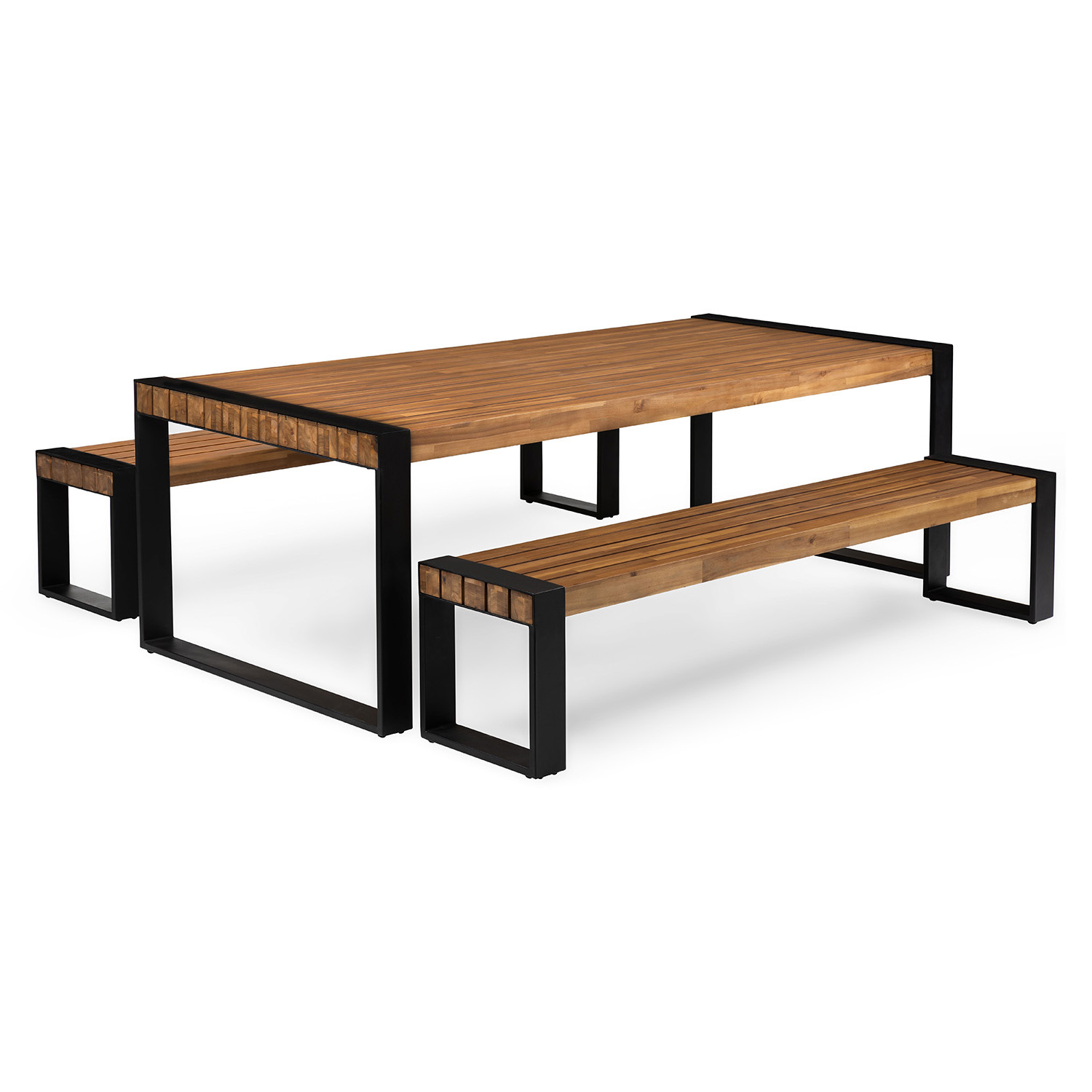 Lubek 94.5" Outdoor Dining Set - Thumbnail 3