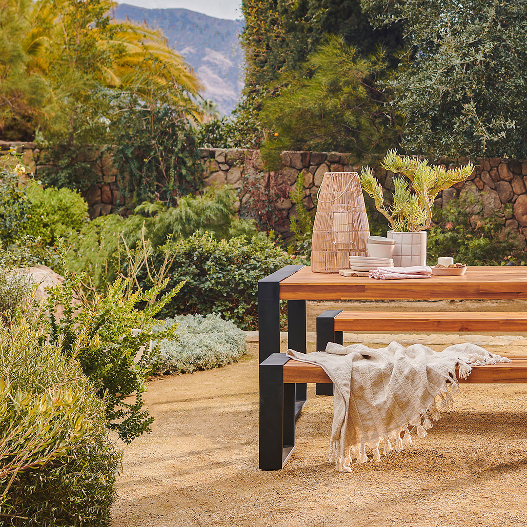 Lubek 94.5" Outdoor Dining Set - Thumbnail 5