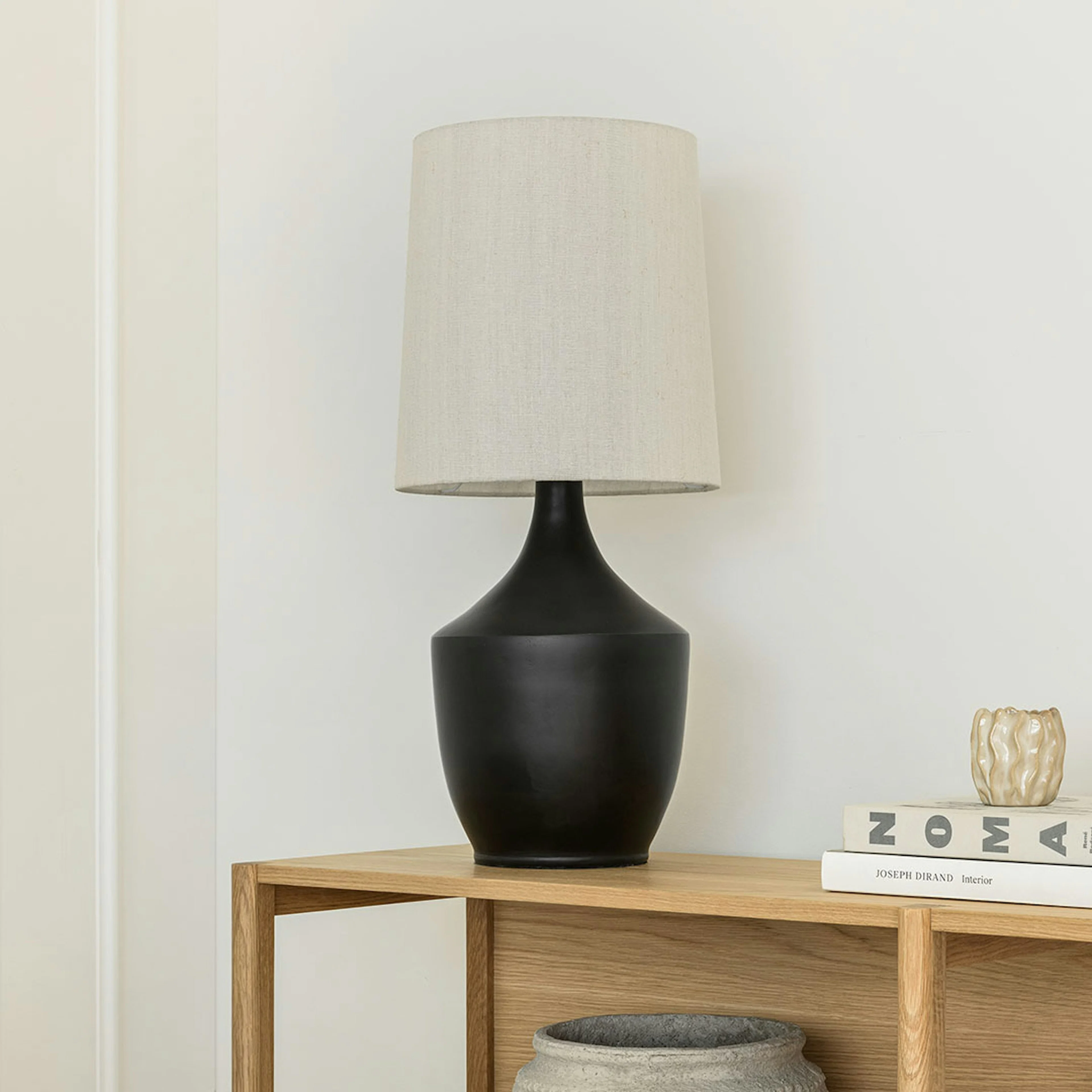 Rama Large Black Table Lamp - Modern Ceramic Design