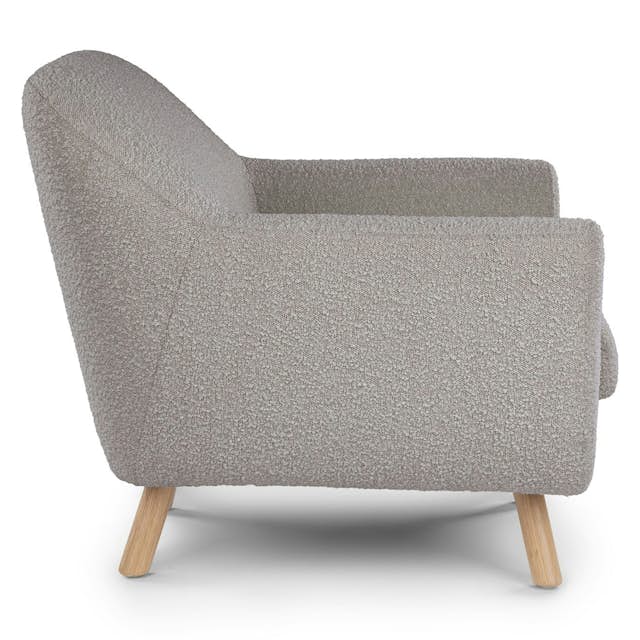 Ash & Dover Gray Fabric Lounge Chair Gabriola Article