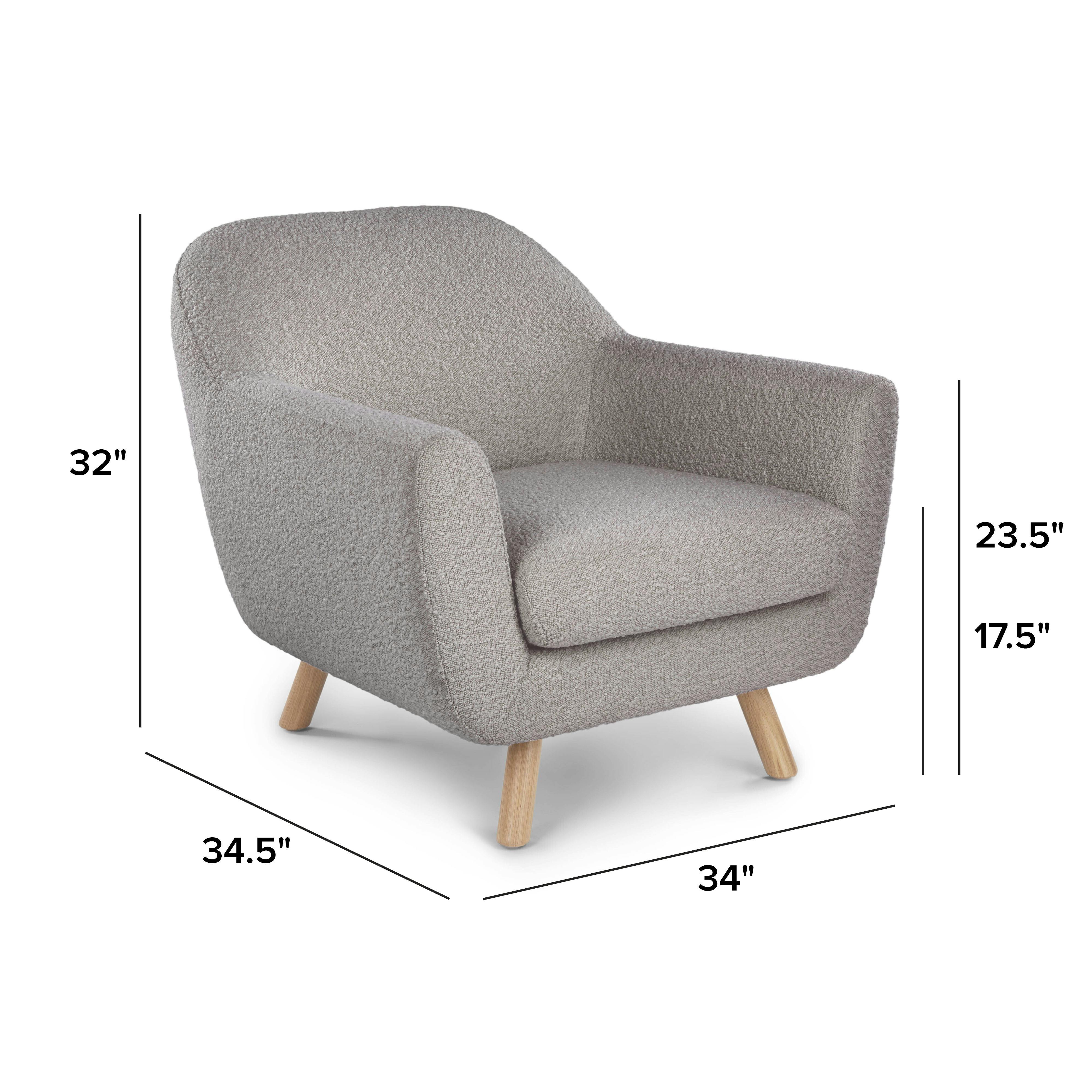 Gabriola Ash & Dover Gray Bouclé Lounge Chair | Gabriola | Article